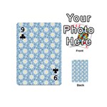 Daisy Dots Light Blue Playing Cards 54 (Mini)  Front - Club9