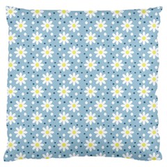 Daisy Dots Light Blue Standard Flano Cushion Case (one Side)