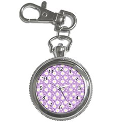 Daisy Dots Lilac Key Chain Watches by snowwhitegirl