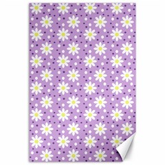 Daisy Dots Lilac Canvas 24  X 36  by snowwhitegirl