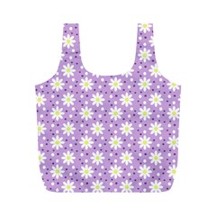 Daisy Dots Lilac Full Print Recycle Bags (m) 