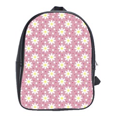 Daisy Dots Pink School Bag (large)