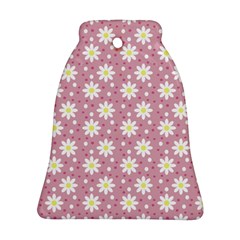 Daisy Dots Pink Bell Ornament (two Sides) by snowwhitegirl