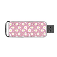 Daisy Dots Pink Portable Usb Flash (one Side) by snowwhitegirl