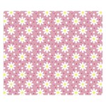 Daisy Dots Pink Double Sided Flano Blanket (Small)  50 x40  Blanket Front