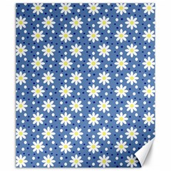 Daisy Dots Blue Canvas 20  X 24  