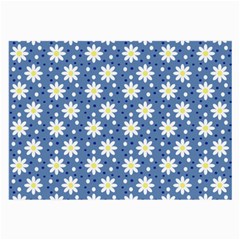 Daisy Dots Blue Large Glasses Cloth by snowwhitegirl