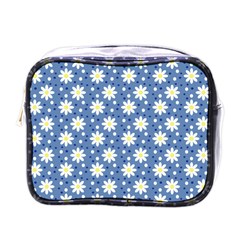 Daisy Dots Blue Mini Toiletries Bags