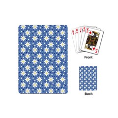 Daisy Dots Blue Playing Cards (mini)  by snowwhitegirl