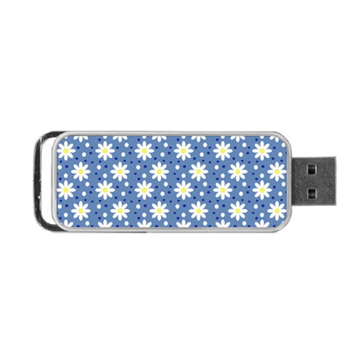 Daisy Dots Blue Portable USB Flash (Two Sides)