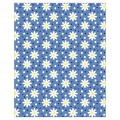 Daisy Dots Blue Drawstring Bag (small) by snowwhitegirl