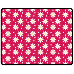 Daisy Dots Light Red Fleece Blanket (medium) 