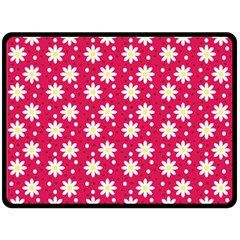 Daisy Dots Light Red Double Sided Fleece Blanket (large)  by snowwhitegirl