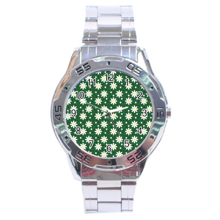 Daisy Dots Green Stainless Steel Analogue Watch