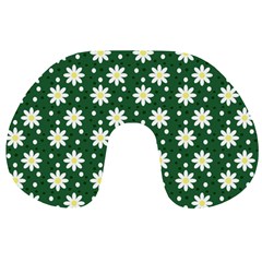 Daisy Dots Green Travel Neck Pillows by snowwhitegirl