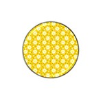 Daisy Dots Yellow Hat Clip Ball Marker Front