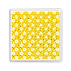 Daisy Dots Yellow Memory Card Reader (square)  by snowwhitegirl