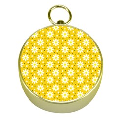 Daisy Dots Yellow Gold Compasses by snowwhitegirl