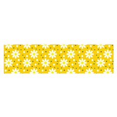 Daisy Dots Yellow Satin Scarf (oblong)