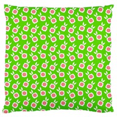 Square Flowers Green Large Flano Cushion Case (two Sides) by snowwhitegirl