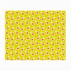 Square Flowers Yellow Small Glasses Cloth