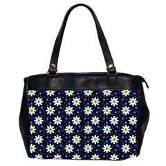 Daisy Dots Navy Blue Office Handbags (2 Sides)  by snowwhitegirl