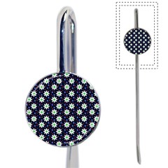 Daisy Dots Navy Blue Book Mark