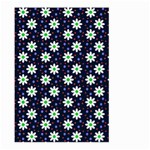 Daisy Dots Navy Blue Large Garden Flag (Two Sides) Front
