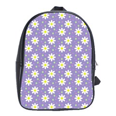 Daisy Dots Violet School Bag (large)