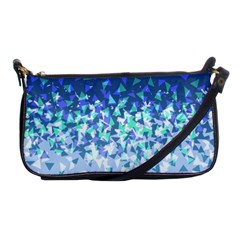 Blue Disintegrate Shoulder Clutch Bags by jumpercat