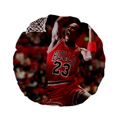 Michael Jordan Standard 15  Premium Flano Round Cushions by LABAS