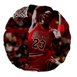 Michael Jordan Large 18  Premium Flano Round Cushions Front