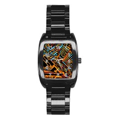 City Scape Stainless Steel Barrel Watch by NouveauDesign