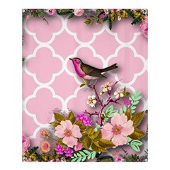 Shabby Chic,floral,bird,pink,collage Shower Curtain 60  X 72  (medium)  by NouveauDesign