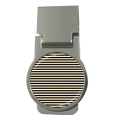 Black And Gold Stripes Money Clips (round)  by jumpercat