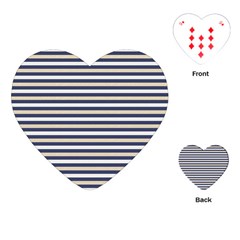 Royal Gold Classic Stripes Playing Cards (heart)  by jumpercat