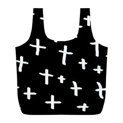 White Cross Full Print Recycle Bags (l)  by snowwhitegirl