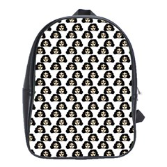 Angry Girl Pattern School Bag (xl) by snowwhitegirl