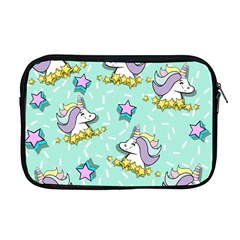 Magical Happy Unicorn And Stars Apple Macbook Pro 17  Zipper Case by Bigfootshirtshop