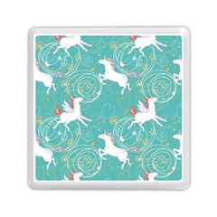 Magical Flying Unicorn Pattern Memory Card Reader (square)  by Bigfootshirtshop