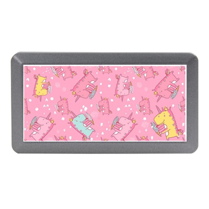 Unicorns Eating Ice Cream Pattern Memory Card Reader (Mini)