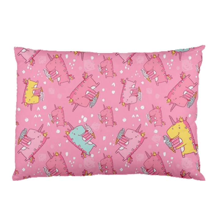 Unicorns Eating Ice Cream Pattern Pillow Case (Two Sides)