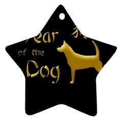 Year Of The Dog - Chinese New Year Ornament (star) by Valentinaart