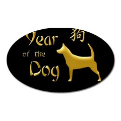 Year Of The Dog - Chinese New Year Oval Magnet by Valentinaart