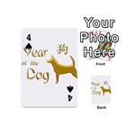 Year of the Dog - Chinese New Year Playing Cards 54 (Mini)  Front - Spade4