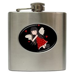 Cupid Girl Hip Flask (6 Oz) by Valentinaart