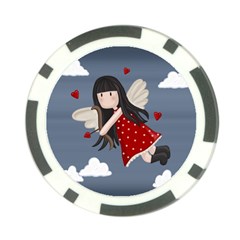 Cupid Girl Poker Chip Card Guard (10 Pack) by Valentinaart