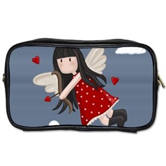 Cupid Girl Toiletries Bags by Valentinaart