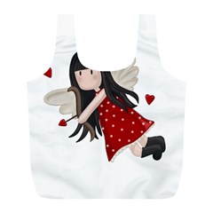 Cupid Girl Full Print Recycle Bags (l)  by Valentinaart