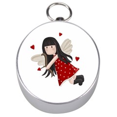 Cupid Girl Silver Compasses
